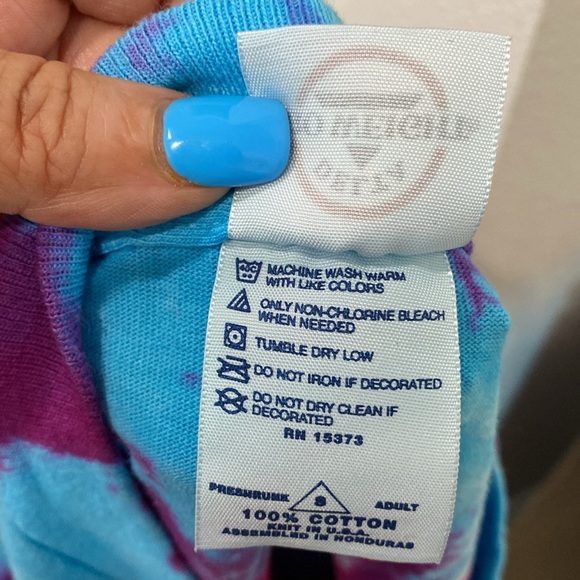 Vintage 1990s CHERRY GARCIA Ben & Jerrys Tie Dye T-SHIRT |Size Small - Picture 10 of 12